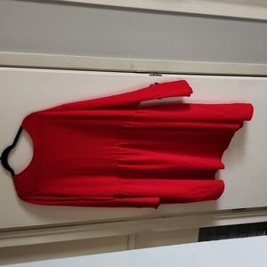 ASOS size 22 red long sleeve dress